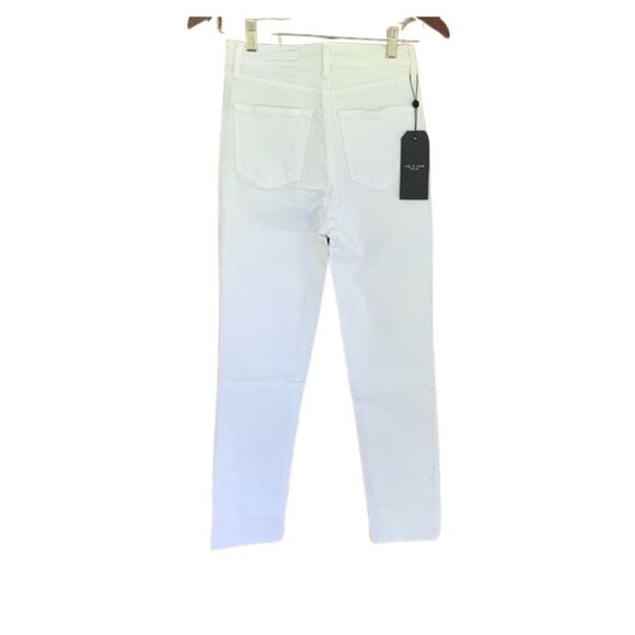 Rag & Bone White High Rise Ankle Cigarette Jeans | Size 25 (2) - Picture 2 of 16